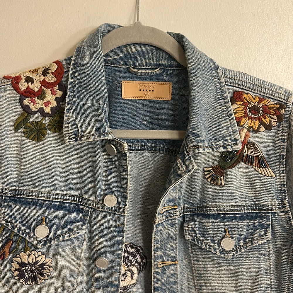 Blank NYC Embroidered Denim Jacket